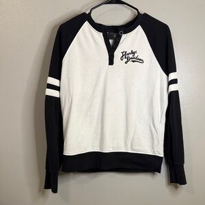 Harley-Davidson Black and White Henley